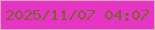 文字の大きさ：2、枠の色：d9a9b7、背景の色：e634c5、文字の色：805f2f 無料ブログパーツのブログ時計