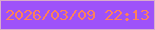 文字の大きさ：5、枠の色：d9accc、背景の色：9e52f9、文字の色：fd805b 無料ブログパーツのブログ時計