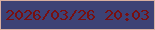 文字の大きさ：5、枠の色：d9afa0、背景の色：3d4275、文字の色：790f10 無料ブログパーツのブログ時計