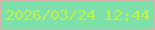 文字の大きさ：5、枠の色：d9b5af、背景の色：7ddfaa、文字の色：c1f247 無料ブログパーツのブログ時計