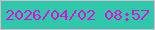 文字の大きさ：4、枠の色：d9b8ce、背景の色：2fc8ab、文字の色：d910d5 無料ブログパーツのブログ時計