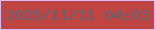 文字の大きさ：3、枠の色：d9b9fa、背景の色：bf4543、文字の色：626575 無料ブログパーツのブログ時計