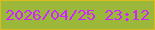 文字の大きさ：1、枠の色：d9bd1f、背景の色：9bb83b、文字の色：cc25ff 無料ブログパーツのブログ時計