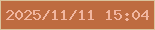 文字の大きさ：5、枠の色：d9c29c、背景の色：be6b40、文字の色：f1b69f 無料ブログパーツのブログ時計
