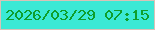 文字の大きさ：2、枠の色：d9c2b7、背景の色：3be9d5、文字の色：0e9e2b 無料ブログパーツのブログ時計