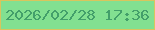 文字の大きさ：3、枠の色：d9c55d、背景の色：82e091、文字の色：439f6a 無料ブログパーツのブログ時計
