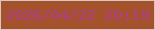 文字の大きさ：4、枠の色：d9c5c2、背景の色：a4522c、文字の色：b23b8a 無料ブログパーツのブログ時計