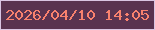 文字の大きさ：2、枠の色：d9c5e3、背景の色：593350、文字の色：f8826e 無料ブログパーツのブログ時計