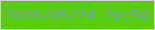 文字の大きさ：2、枠の色：d9c5f6、背景の色：57cf06、文字の色：729cba 無料ブログパーツのブログ時計