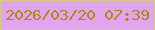 文字の大きさ：5、枠の色：d9ca78、背景の色：e1a5f0、文字の色：ad8b08 無料ブログパーツのブログ時計