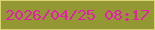 文字の大きさ：4、枠の色：d9d373、背景の色：939833、文字の色：e61caf 無料ブログパーツのブログ時計