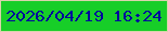 文字の大きさ：3、枠の色：d9d3ac、背景の色：17ce28、文字の色：03089c 無料ブログパーツのブログ時計