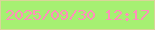 文字の大きさ：2、枠の色：d9d599、背景の色：a6f072、文字の色：ff8fbb 無料ブログパーツのブログ時計