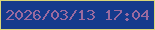 文字の大きさ：2、枠の色：d9d678、背景の色：153a8c、文字の色：9a6a9f 無料ブログパーツのブログ時計