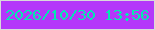 文字の大きさ：4、枠の色：d9d9da、背景の色：b437fa、文字の色：04e8b2 無料ブログパーツのブログ時計