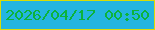 文字の大きさ：1、枠の色：d9dc06、背景の色：24b5e0、文字の色：0cb33a 無料ブログパーツのブログ時計