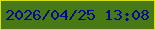 文字の大きさ：4、枠の色：d9dd1d、背景の色：487914、文字の色：020798 無料ブログパーツのブログ時計