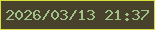 文字の大きさ：5、枠の色：d9df39、背景の色：48412c、文字の色：9fc389 無料ブログパーツのブログ時計