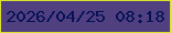文字の大きさ：4、枠の色：d9e22b、背景の色：50407f、文字の色：071157 無料ブログパーツのブログ時計