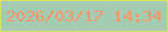 文字の大きさ：2、枠の色：d9e260、背景の色：a4cbb2、文字の色：f89769 無料ブログパーツのブログ時計