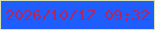 文字の大きさ：5、枠の色：d9e2b5、背景の色：1f5efd、文字の色：b3265d 無料ブログパーツのブログ時計