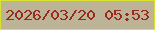 文字の大きさ：4、枠の色：d9e32c、背景の色：bdb396、文字の色：9b2a1e 無料ブログパーツのブログ時計