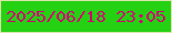 文字の大きさ：5、枠の色：d9e4a9、背景の色：25d113、文字の色：d10071 無料ブログパーツのブログ時計