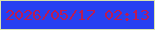 文字の大きさ：1、枠の色：d9e4ad、背景の色：2740f1、文字の色：bb1b54 無料ブログパーツのブログ時計