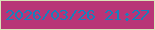 文字の大きさ：3、枠の色：d9e4b8、背景の色：b83577、文字の色：1780bc 無料ブログパーツのブログ時計