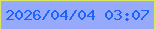 文字の大きさ：1、枠の色：d9e65e、背景の色：96a9fa、文字の色：1a64fb 無料ブログパーツのブログ時計