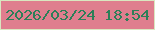 文字の大きさ：5、枠の色：d9e7c0、背景の色：df7e8e、文字の色：2c7f58 無料ブログパーツのブログ時計
