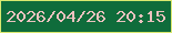 文字の大きさ：1、枠の色：d9e86f、背景の色：0f6c3b、文字の色：ebc2bf 無料ブログパーツのブログ時計