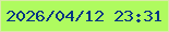 文字の大きさ：3、枠の色：d9e9a8、背景の色：affb5f、文字の色：013582 無料ブログパーツのブログ時計