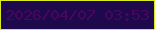 文字の大きさ：5、枠の色：d9ea22、背景の色：1f094d、文字の色：49065f 無料ブログパーツのブログ時計