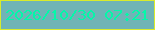 文字の大きさ：5、枠の色：d9eb2c、背景の色：70b4b6、文字の色：03f8a9 無料ブログパーツのブログ時計