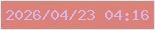 文字の大きさ：1、枠の色：d9ecf0、背景の色：dc8178、文字の色：d3b6e6 無料ブログパーツのブログ時計