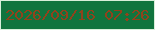 文字の大きさ：4、枠の色：d9eeda、背景の色：11743e、文字の色：91421c 無料ブログパーツのブログ時計