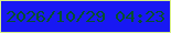 文字の大きさ：2、枠の色：d9ef87、背景の色：1818f3、文字の色：074f2f 無料ブログパーツのブログ時計
