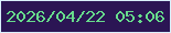 文字の大きさ：5、枠の色：d9f0fc、背景の色：2b1554、文字の色：67dc8c 無料ブログパーツのブログ時計