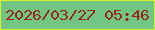 文字の大きさ：5、枠の色：d9f22d、背景の色：71c684、文字の色：96291a 無料ブログパーツのブログ時計