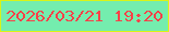 文字の大きさ：3、枠の色：d9f317、背景の色：74edae、文字の色：f94148 無料ブログパーツのブログ時計