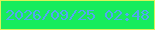 文字の大きさ：4、枠の色：d9f35a、背景の色：17ec5d、文字の色：52a6f0 無料ブログパーツのブログ時計