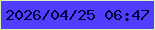 文字の大きさ：5、枠の色：d9f3b8、背景の色：503dfd、文字の色：020039 無料ブログパーツのブログ時計