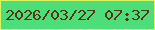 文字の大きさ：1、枠の色：d9f461、背景の色：4dde79、文字の色：5a341a 無料ブログパーツのブログ時計