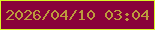 文字の大きさ：3、枠の色：d9f527、背景の色：89023a、文字の色：bc9a3d 無料ブログパーツのブログ時計