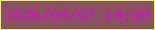 文字の大きさ：2、枠の色：d9f96a、背景の色：8b515e、文字の色：cc13c9 無料ブログパーツのブログ時計