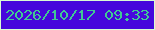 文字の大きさ：4、枠の色：d9fcd3、背景の色：4607dc、文字の色：40c994 無料ブログパーツのブログ時計