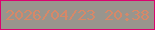 文字の大きさ：5、枠の色：da046f、背景の色：99958d、文字の色：d78868 無料ブログパーツのブログ時計
