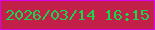 文字の大きさ：5、枠の色：da04ea、背景の色：c32049、文字の色：18d64b 無料ブログパーツのブログ時計