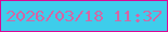文字の大きさ：5、枠の色：da0895、背景の色：3ecdeb、文字の色：d267a5 無料ブログパーツのブログ時計
